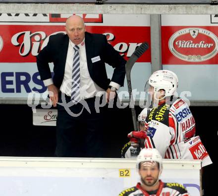 EBEL. Eishockey Bundesliga. EC VSV gegen KAC.  Trainer Doug Mason (KAC). Villach, am 18.1.2015.
Foto: Kuess 


---
pressefotos, pressefotografie, kuess, qs, qspictures, sport, bild, bilder, bilddatenbank