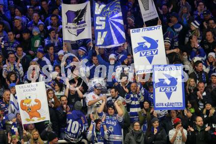 EBEL. Eishockey Bundesliga. EC VSV gegen KAC. Fans (VSV). Villach, am 18.1.2015.
Foto: Kuess 


---
pressefotos, pressefotografie, kuess, qs, qspictures, sport, bild, bilder, bilddatenbank