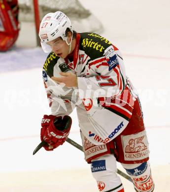 EBEL. Eishockey Bundesliga. EC VSV gegen KAC. Verletzt Thomas Hundertpfund (KAC). Villach, am 18.1.2015.
Foto: Kuess 


---
pressefotos, pressefotografie, kuess, qs, qspictures, sport, bild, bilder, bilddatenbank