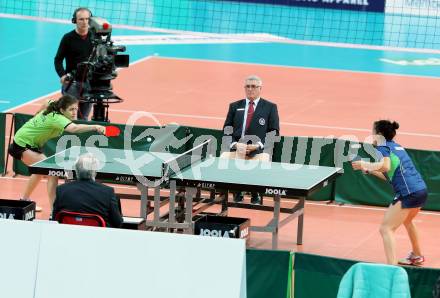 Tischtennis. Europacup. TTC Carinthia Winds Villach gegen TMK TAGMT (RUS). Amelie Solja,  (TTC Villacher). Klagenfurt, am 21.1.2015.
Foto: Kuess
---
pressefotos, pressefotografie, kuess, qs, qspictures, sport, bild, bilder, bilddatenbank