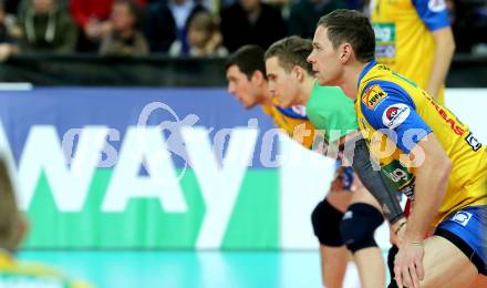 Volleyball. Champions League. SK Posojilnica Aich/Dob gegen VfB Friedrichshafen. Nejc Pusnik (Aich/Dob). Klagenfurt, 21.1.2015.
Foto: Kuess
---
pressefotos, pressefotografie, kuess, qs, qspictures, sport, bild, bilder, bilddatenbank