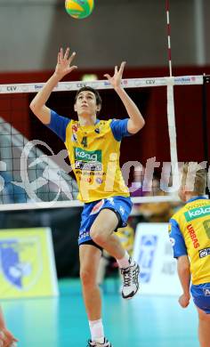 Volleyball. Champions League. SK Posojilnica Aich/Dob gegen VfB Friedrichshafen.  Filip Palgut (Aich/Dob). Klagenfurt, 21.1.2015.
Foto: Kuess
---
pressefotos, pressefotografie, kuess, qs, qspictures, sport, bild, bilder, bilddatenbank