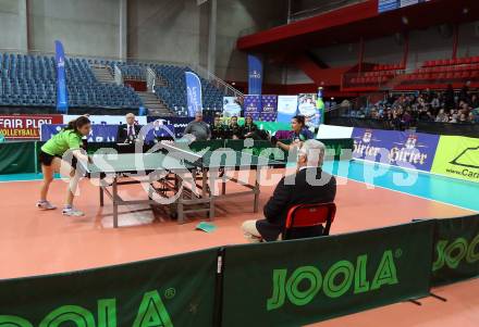 Tischtennis. Europacup. TTC Carinthia Winds Villach gegen TMK TAGMT (RUS). Amelie Solja (TTC Villacher). Klagenfurt, am 21.1.2015.
Foto: Kuess
---
pressefotos, pressefotografie, kuess, qs, qspictures, sport, bild, bilder, bilddatenbank