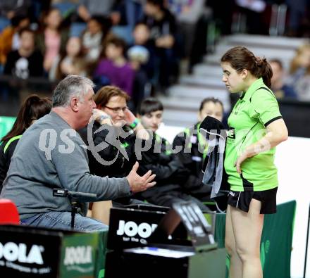 Tischtennis. Europacup. TTC Carinthia Winds Villach gegen TMK TAGMT (RUS). Werner Feuerabend, Amelie Solja (TTC Villacher). Klagenfurt, am 21.1.2015.
Foto: Kuess
---
pressefotos, pressefotografie, kuess, qs, qspictures, sport, bild, bilder, bilddatenbank