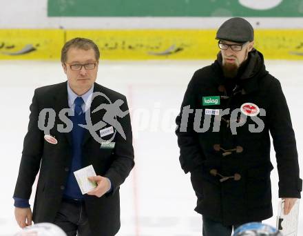 EBEL. Eishockey Bundesliga. EC VSV gegen EHC Liwest Black Wings Linz.  Trainer Hannu Jaervenpaeae, Co-Trainer Markus Peintner (VSV). Villach, am 22.1.2015.
Foto: Kuess 


---
pressefotos, pressefotografie, kuess, qs, qspictures, sport, bild, bilder, bilddatenbank