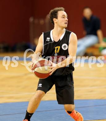 Basketball 2.Bundesliga 2014/15 Grunddurchgang 16.Runde. KOS Celovec gegen Woerthersee Piraten. Tobias Dobernig (Woerthersee Piraten). Klagenfurt, 24.1.2015.
Foto: Kuess
---
pressefotos, pressefotografie, kuess, qs, qspictures, sport, bild, bilder, bilddatenbank