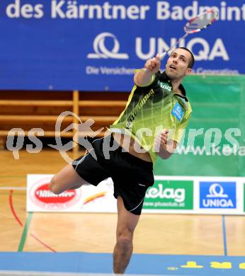 Badminton Bundesliga. ASKOE Kelag Kaernten gegen Pressbaum.  Krasimir Yankov (Kaernten). Klagenfurt, am 24.1.2015.
Foto: Kuess
---
pressefotos, pressefotografie, kuess, qs, qspictures, sport, bild, bilder, bilddatenbank