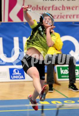 Badminton Bundesliga. ASKOE Kelag Kaernten gegen Pressbaum.  Jenny Ertl (Kaernten). Klagenfurt, am 24.1.2015.
Foto: Kuess
---
pressefotos, pressefotografie, kuess, qs, qspictures, sport, bild, bilder, bilddatenbank