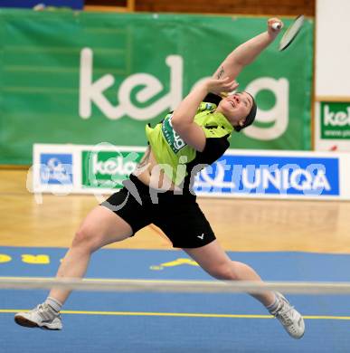 Badminton Bundesliga. ASKOE Kelag Kaernten gegen Pressbaum.  Belinda Heber (Kaernten). Klagenfurt, am 24.1.2015.
Foto: Kuess
---
pressefotos, pressefotografie, kuess, qs, qspictures, sport, bild, bilder, bilddatenbank