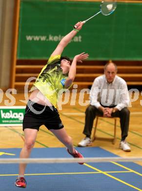 Badminton Bundesliga. ASKOE Kelag Kaernten gegen Pressbaum.  Jenny Ertl (Kaernten). Klagenfurt, am 24.1.2015.
Foto: Kuess
---
pressefotos, pressefotografie, kuess, qs, qspictures, sport, bild, bilder, bilddatenbank