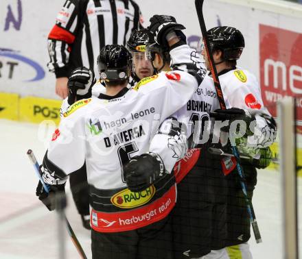 EBEL. Eishockey Bundesliga. EC VSV gegen Dornbirner Eishockey Club.  Torjubel  (Dornbirn). Villach, am 25.1.2015.
Foto: Kuess 


---
pressefotos, pressefotografie, kuess, qs, qspictures, sport, bild, bilder, bilddatenbank