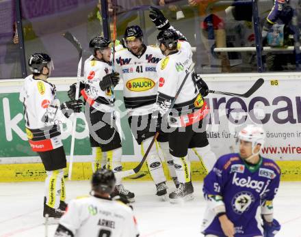 EBEL. Eishockey Bundesliga. EC VSV gegen Dornbirner Eishockey Club.  Torjubel  (Dornbirn). Villach, am 25.1.2015.
Foto: Kuess 


---
pressefotos, pressefotografie, kuess, qs, qspictures, sport, bild, bilder, bilddatenbank