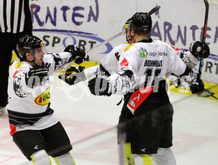 EBEL. Eishockey Bundesliga. EC VSV gegen Dornbirner Eishockey Club.  Torjubel  (Dornbirn). Villach, am 25.1.2015.
Foto: Kuess 


---
pressefotos, pressefotografie, kuess, qs, qspictures, sport, bild, bilder, bilddatenbank