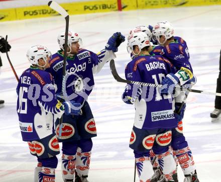 EBEL. Eishockey Bundesliga. EC VSV gegen Dornbirner Eishockey Club.  Torjubel (VSV). Villach, am 25.1.2015.
Foto: Kuess 


---
pressefotos, pressefotografie, kuess, qs, qspictures, sport, bild, bilder, bilddatenbank