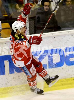 EBEL. Eishockey Bundesliga. KAC gegen HCB Suedtirol. Torjubel Manuel Geier (KAC). Klagenfurt, am 30.1.2015.
Foto: Kuess 

---
pressefotos, pressefotografie, kuess, qs, qspictures, sport, bild, bilder, bilddatenbank