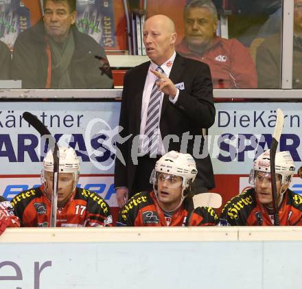 EBEL. Eishockey Bundesliga. KAC gegen HCB Suedtirol. Trainer Doug Mason (KAC). Klagenfurt, am 30.1.2015.
Foto: Kuess 

---
pressefotos, pressefotografie, kuess, qs, qspictures, sport, bild, bilder, bilddatenbank