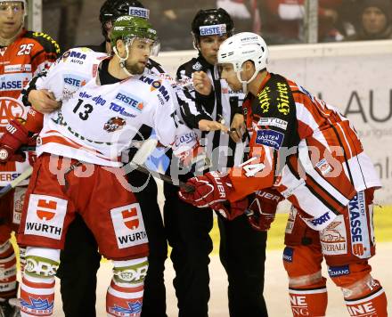 EBEL. Eishockey Bundesliga. KAC gegen HCB Suedtirol. Johannes Reichel,  (KAC), Ziga Pance (Bozen). Klagenfurt, am 30.1.2015.
Foto: Kuess 

---
pressefotos, pressefotografie, kuess, qs, qspictures, sport, bild, bilder, bilddatenbank