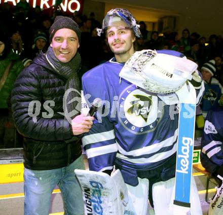 EBEL. Eishockey Bundesliga. Showtraining VSV. Joschi Peharz, Thomas Hoeneckl. Villach, am 6.2.2015.
Foto: Kuess
---
pressefotos, pressefotografie, kuess, qs, qspictures, sport, bild, bilder, bilddatenbank