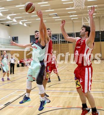 Basketball 2.Bundesliga 2014/15 Grunddurchgang 18.Runde. Villach Raiders gegen St. Poelten Dragons. Andreas Napokoj, (Villach), Christoph Boeck (St. Poelten). Klagenfurt, 7.2.2015.
Foto: Kuess
---
pressefotos, pressefotografie, kuess, qs, qspictures, sport, bild, bilder, bilddatenbank