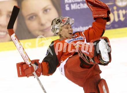 EBEL. Eishockey Bundesliga. KAC gegen HC TWK Innsbruck. Jubel Pekka Tuokkola (KAC). Klagenfurt, am 10.2.2015.
Foto: Kuess 

---
pressefotos, pressefotografie, kuess, qs, qspictures, sport, bild, bilder, bilddatenbank