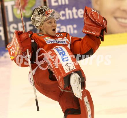 EBEL. Eishockey Bundesliga. KAC gegen HC TWK Innsbruck. Jubel Pekka Tuokkola (KAC). Klagenfurt, am 10.2.2015.
Foto: Kuess 

---
pressefotos, pressefotografie, kuess, qs, qspictures, sport, bild, bilder, bilddatenbank