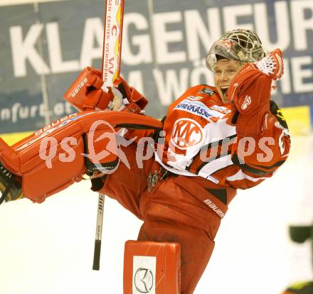 EBEL. Eishockey Bundesliga. KAC gegen HC TWK Innsbruck. Jubel Pekka Tuokkola (KAC). Klagenfurt, am 10.2.2015.
Foto: Kuess 

---
pressefotos, pressefotografie, kuess, qs, qspictures, sport, bild, bilder, bilddatenbank