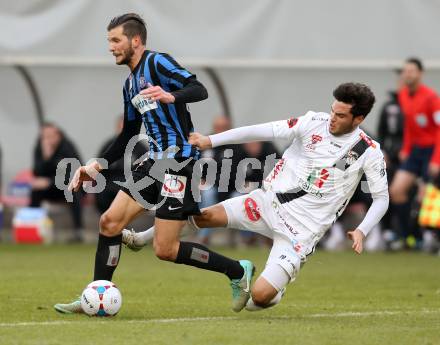 Fussball Bundesliga. RZ Pellets WAC gegen FK Austria Wien. Roland Putsche, (WAC), Alexander Gorgon  (Wien). Klagenfiurt, am 15.2.2015.
Foto: Kuess

---
pressefotos, pressefotografie, kuess, qs, qspictures, sport, bild, bilder, bilddatenbank