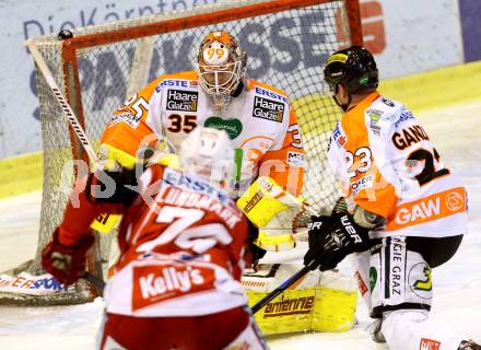 EBEL. Eishockey Bundesliga. KAC gegen Moser Medical Graz 99ers. Jamie Lundmark,  (KAC), Danny Sabourin, Mitch Ganzak (Graz). Klagenfurt, am 15.2.2015.
Foto: Kuess 

---
pressefotos, pressefotografie, kuess, qs, qspictures, sport, bild, bilder, bilddatenbank