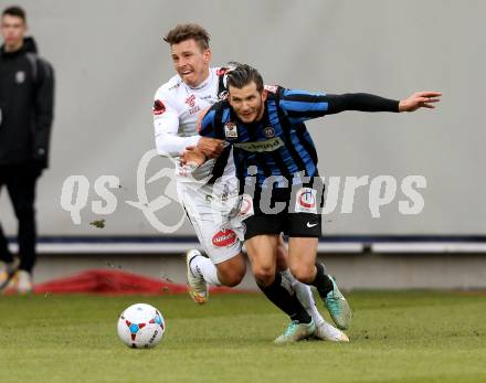 Fussball Bundesliga. RZ Pellets WAC gegen FK Austria Wien. Christopher Wernitznig,  (WAC), Alexander Gorgon (Wien). Klagenfiurt, am 15.2.2015.
Foto: Kuess

---
pressefotos, pressefotografie, kuess, qs, qspictures, sport, bild, bilder, bilddatenbank