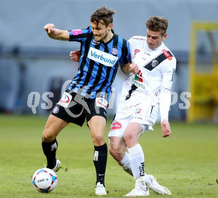 Fussball Bundesliga. RZ Pellets WAC gegen FK Austria Wien. Tadej Trdina,  (WAC), James Holland (Wien). Klagenfiurt, am 15.2.2015.
Foto: Kuess

---
pressefotos, pressefotografie, kuess, qs, qspictures, sport, bild, bilder, bilddatenbank