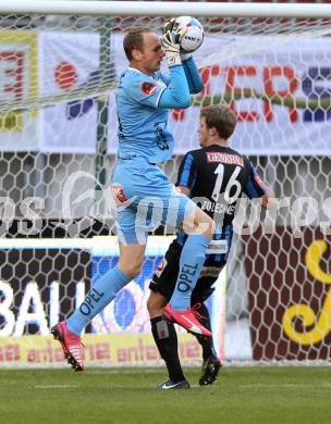 Fussball Bundesliga. RZ Pellets WAC gegen FK Austria Wien. Alexander Kofler, (WAC), Philipp Zulechner (Wien). Klagenfiurt, am 15.2.2015.
Foto: Kuess

---
pressefotos, pressefotografie, kuess, qs, qspictures, sport, bild, bilder, bilddatenbank