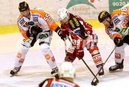 EBEL. Eishockey Bundesliga. KAC gegen Moser Medical Graz 99ers. Stefan Geier,  (KAC), Sabahudin Kovacevic, Philipp Pinter (Graz). Klagenfurt, am 15.2.2015.
Foto: Kuess 

---
pressefotos, pressefotografie, kuess, qs, qspictures, sport, bild, bilder, bilddatenbank