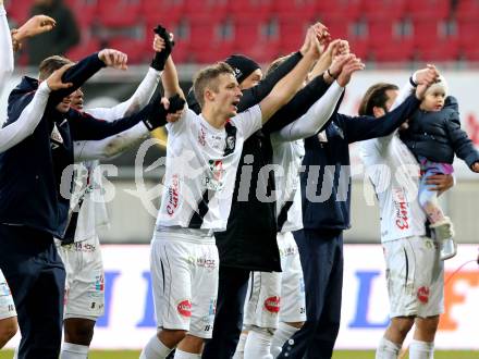 Fussball Bundesliga. RZ Pellets WAC gegen FK Austria Wien. Jubel Michael Berger (WAC). Klagenfiurt, am 15.2.2015.
Foto: Kuess

---
pressefotos, pressefotografie, kuess, qs, qspictures, sport, bild, bilder, bilddatenbank