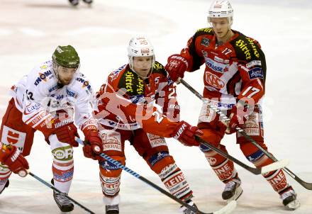 EBEL. Eishockey Bundesliga. KAC gegen HCB Suedtirol. Kirk Furey, (KAC),  Kim Stroemberg, Ziga Pance  (Bozen). Klagenfurt, am 20.2.2015.
Foto: Kuess 

---
pressefotos, pressefotografie, kuess, qs, qspictures, sport, bild, bilder, bilddatenbank