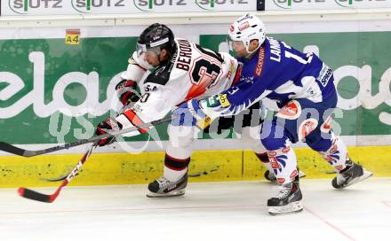 EBEL. Eishockey Bundesliga. EC VSV gegen Orli Znojmo. John Lammers,  (VSV), Jiri Beroun (Orli Znojmo). Villach, am 22.2.2015.
Foto: Kuess 


---
pressefotos, pressefotografie, kuess, qs, qspictures, sport, bild, bilder, bilddatenbank