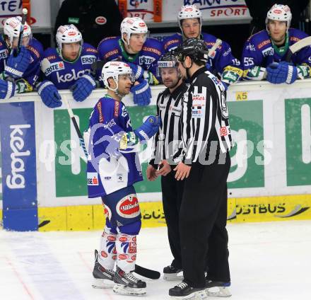 EBEL. Eishockey Bundesliga. EC VSV gegen Orli Znojmo. Darren Haydar, Schiedsrichter (VSV). Villach, am 22.2.2015.
Foto: Kuess 


---
pressefotos, pressefotografie, kuess, qs, qspictures, sport, bild, bilder, bilddatenbank