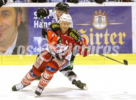 EBEL. Eishockey Bundesliga. KAC gegen HDD Telemach Olimpila Ljubljana. Kim Stroemberg (KAC), Aljaz Uduc Ljubljana). Klagenfurt, am 24.2.2015.
Foto: Kuess
---
pressefotos, pressefotografie, kuess, qs, qspictures, sport, bild, bilder, bilddatenbank