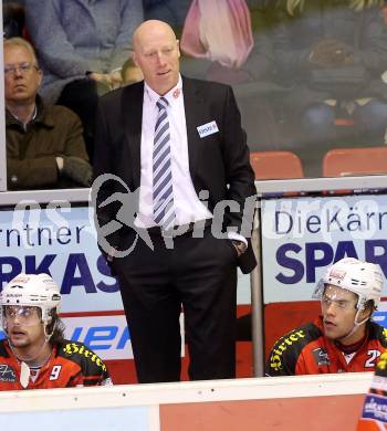 EBEL. Eishockey Bundesliga. KAC gegen HDD Telemach Olimpila Ljubljana. Trainer Doug Mason (KAC). Klagenfurt, am 24.2.2015.
Foto: Kuess
---
pressefotos, pressefotografie, kuess, qs, qspictures, sport, bild, bilder, bilddatenbank