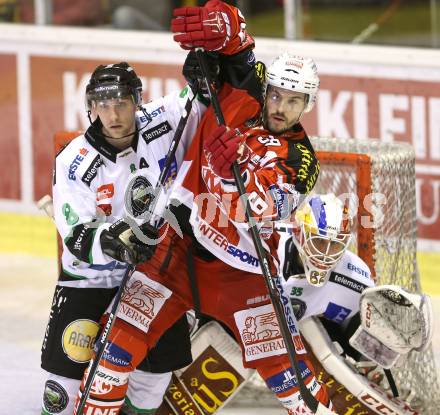 EBEL. Eishockey Bundesliga. KAC gegen HDD Telemach Olimpila Ljubljana. Jean Francois Jacques (KAC), Marvin Gegon, Miika Wiikman Ljubljana). Klagenfurt, am 24.2.2015.
Foto: Kuess
---
pressefotos, pressefotografie, kuess, qs, qspictures, sport, bild, bilder, bilddatenbank