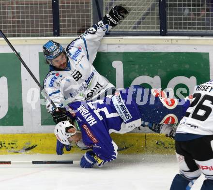 EBEL. Eishockey Bundesliga. EC VSV gegen EHC LIWEST Linz. Darren Haydar,  (VSV), Sebastien Piche (Linz). Villach, am 26.2.2015.
Foto: Kuess 


---
pressefotos, pressefotografie, kuess, qs, qspictures, sport, bild, bilder, bilddatenbank