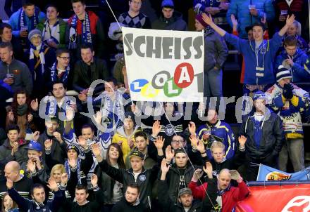 EBEL. Eishockey Bundesliga. EC VSV gegen EHC LIWEST Linz. Fans (VSV). Villach, am 26.2.2015.
Foto: Kuess 


---
pressefotos, pressefotografie, kuess, qs, qspictures, sport, bild, bilder, bilddatenbank