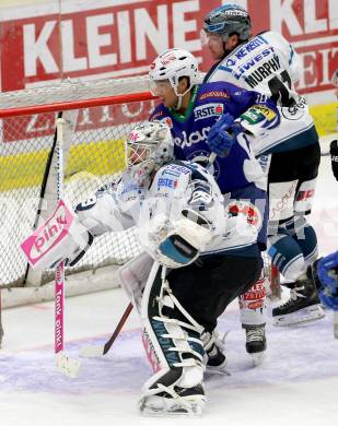 EBEL. Eishockey Bundesliga. EC VSV gegen EHC LIWEST Linz. Jason Krog,  (VSV), Michael Ouzas, Curtis Murphy (Linz). Villach, am 26.2.2015.
Foto: Kuess 


---
pressefotos, pressefotografie, kuess, qs, qspictures, sport, bild, bilder, bilddatenbank