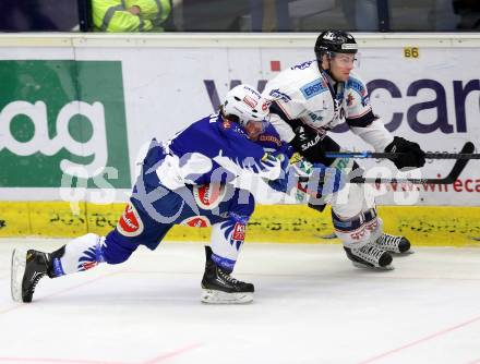 EBEL. Eishockey Bundesliga. EC VSV gegen SAPA Fehervar AV19. Ruslan Gelfanov,  (VSV), Istvan Bartalis (Alba volan). Villach, am 3.3.2015.
Foto: Kuess 


---
pressefotos, pressefotografie, kuess, qs, qspictures, sport, bild, bilder, bilddatenbank