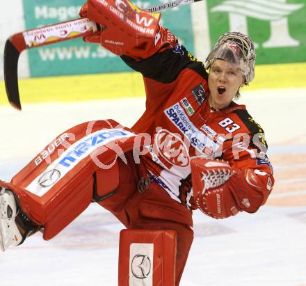 EBEL. Eishockey Bundesliga. KAC gegen Dornbirner Eishockey Club. Jubel Pekka Tuokkola (KAC). Klagenfurt, am 3.3.2015.
Foto: Kuess 

---
pressefotos, pressefotografie, kuess, qs, qspictures, sport, bild, bilder, bilddatenbank