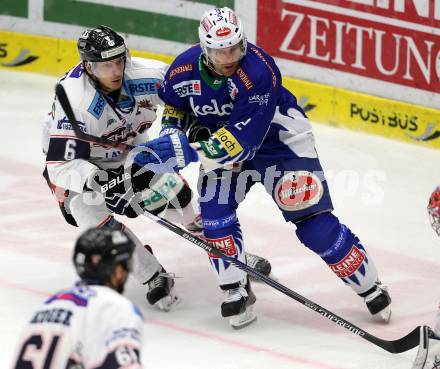 EBEL. Eishockey Bundesliga. EC VSV gegen SAPA Fehervar AV19. Cole Jarrett,  (VSV), Bence Sziranyi (Alba Volan). Villach, am 3.3.2015.
Foto: Kuess 


---
pressefotos, pressefotografie, kuess, qs, qspictures, sport, bild, bilder, bilddatenbank