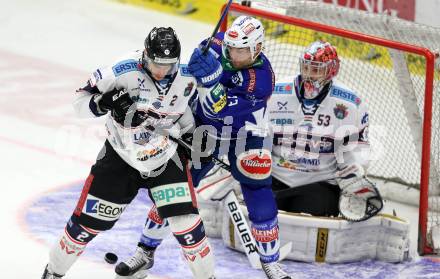 EBEL. Eishockey Bundesliga. EC VSV gegen SAPA Fehervar AV19.  John Lammers,  (VSV), Peter Hetenyi, Christian Engstrand (Alba Volan). Villach, am 3.3.2015.
Foto: Kuess 


---
pressefotos, pressefotografie, kuess, qs, qspictures, sport, bild, bilder, bilddatenbank