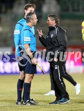 Fussball Bundesliga. RZ Pellets WAC gegen SV Josko Ried. Schiedsrichter Rene Eisner, Trainer Dietmar Kuehbauer (WAC). Wolfsberg, am 4.3.2015.
Foto: Kuess

---
pressefotos, pressefotografie, kuess, qs, qspictures, sport, bild, bilder, bilddatenbank