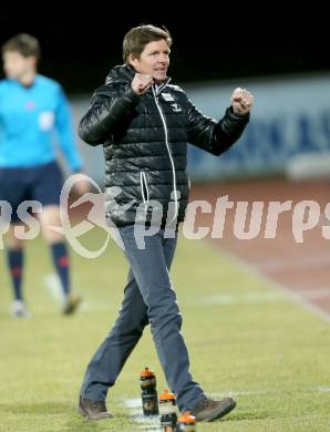 Fussball Bundesliga. RZ Pellets WAC gegen SV Josko Ried. Jubel Trainer Oliver Glasner (Ried). Wolfsberg, am 4.3.2015.
Foto: Kuess

---
pressefotos, pressefotografie, kuess, qs, qspictures, sport, bild, bilder, bilddatenbank