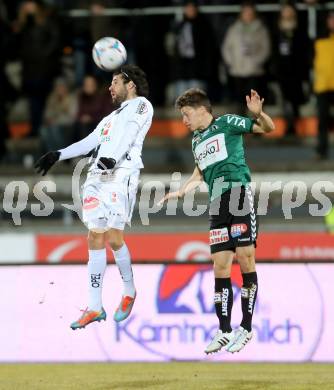 Fussball Bundesliga. RZ Pellets WAC gegen SV Josko Ried. Ynclan Pajares Jacobo Maria, (WAC), Stefan Lainer (Ried). Wolfsberg, am 4.3.2015.
Foto: Kuess

---
pressefotos, pressefotografie, kuess, qs, qspictures, sport, bild, bilder, bilddatenbank