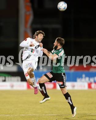 Fussball Bundesliga. RZ Pellets WAC gegen SV Josko Ried. Joachim Standfest, (WAC), Oliver Kragl (Ried). Wolfsberg, am 4.3.2015.
Foto: Kuess

---
pressefotos, pressefotografie, kuess, qs, qspictures, sport, bild, bilder, bilddatenbank